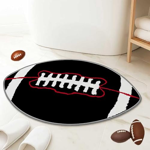 Tapete futbolístico negro 32x20 pulgadas para dormitorio miniatura 2