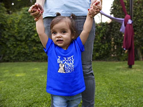 I Just Really Like Dogs Ok Cute Toddler T Shirt Royal Toddler Size 5/6