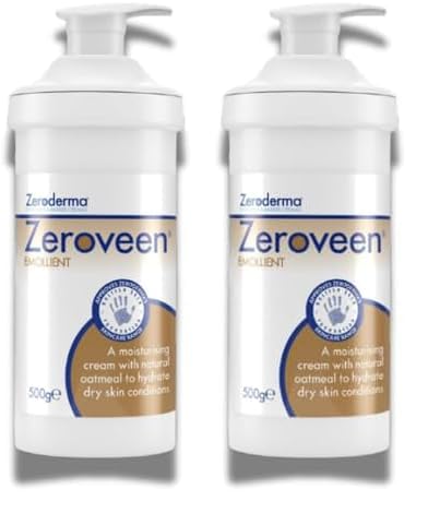 Zeroderma Zeroveen Emollient 500g - 2In1 Moisturising Cram And Wash With Natural Oatmeal (Pack of 2)
