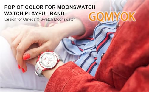 Bracelet montre Moonswatch caoutchouc premium courbé agate 20mm