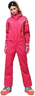 Mous One Ski Suit Women Rose Red Snowsuit Winter Outdoor Waterproof Insulated Coverall