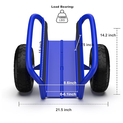 Carretilla de mano con ruedas sólidas de 10 pulgadas y capacidad 1000 lbs miniatura 3