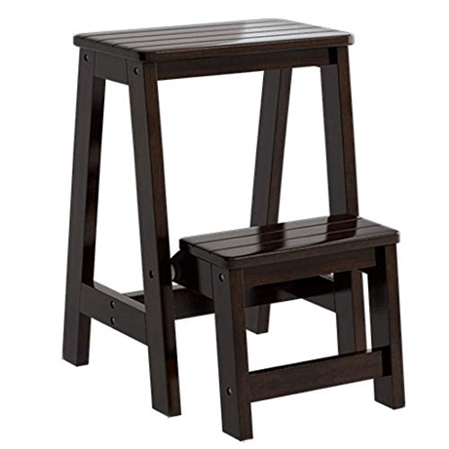 Taburete plegable de madera maciza para cocina y hogar 2