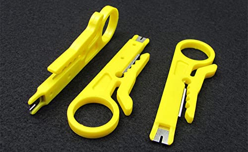 Mini Wire Stripper 3 Pcs Network Wire Stripper Punch Down Cutter For Network Wire Cable, Rj45/Cat5/Cat6 Data Cable, Telephone Cable And Computer Utp Cable #TOP5