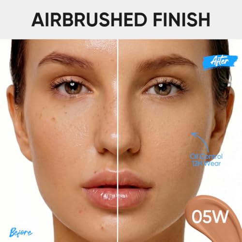 Image of SKINTIFIC Velvet Matte Cushion Foundation Blue #05W Warm Sand | Full coverage matte finish, one-swipe flawless, oil control, long-lasting pore-blurring pressed powder for oily skin.
