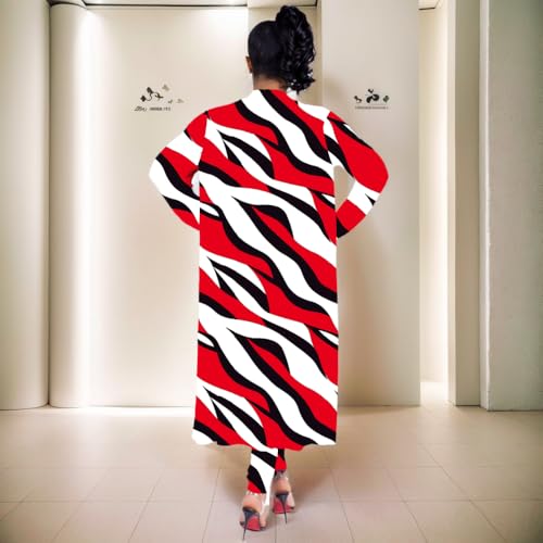 Image of Max2co Women 2 Piece Outfits Floral Long Sleeves Open Front Cardigan Cover up with Leggings High Waist Long Pants Set