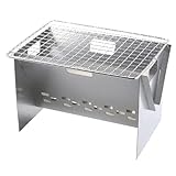 Faltgrill | Edelstahl kompakt Grill | Tragbarer Kochherd im Freien | Langlebige Reise...