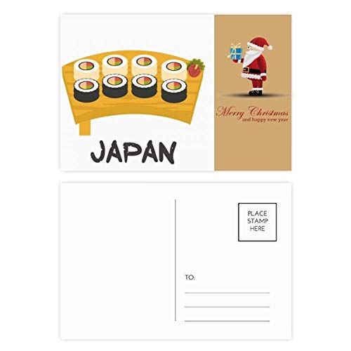 Cartes postales traditionnelles japonaises de sushis Père Noël pour rompre la monotonie des vœux
