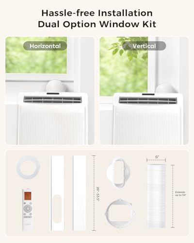Portable Air Conditioners, 16000 BTU AC Cools up to 800 Sq Ft, Quiet 40 dB Free Stand Portable AC with Drainage-Free Cooling/Fan/Dehumidifier, Sleep Mode, APP&Remote Control, Installation Kit - Image 6