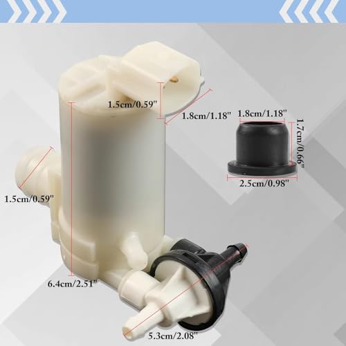 Bomba limpiaparabrisas delantero para Mazda 2 modelo 2007 a 2014 repuesto D65167482A con ojal 3