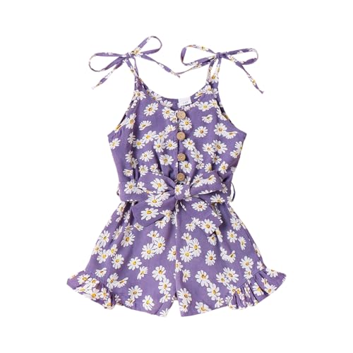 Image of Toddler Girl Clothes Baby Summer Cute Halter Romper 6 Months to 5 Years Old