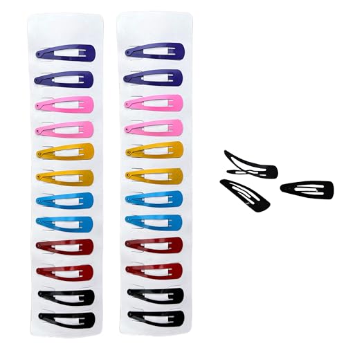 60 Presilhas De Cabelo Tipo Tic Tac Tamanho Médio (Coloridas)