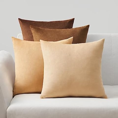 Topfinel Housse Coussin Velours 40x40 Cover