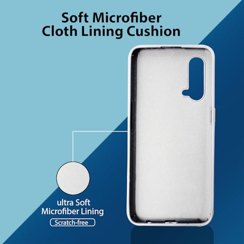 Image of LIRAMARK Liquid Silicone Soft Back Cover Case for OnePlus Nord CE (White)