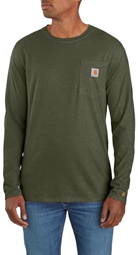 Image of Carhartt Men's Force Relaxed Fit Midweight Long-Sleeve Pocket T-Shirt