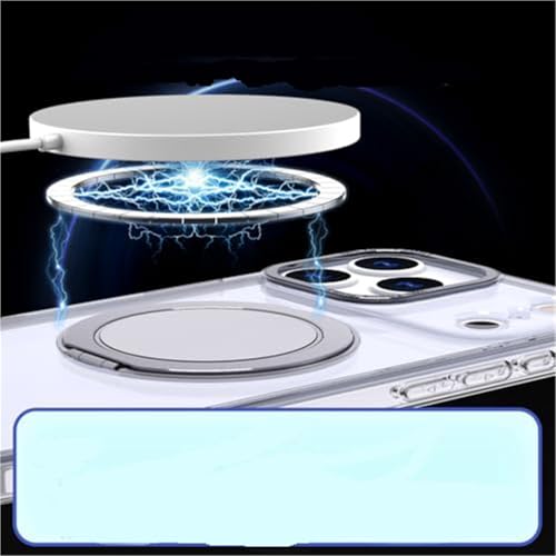 Coque iPhone 17 Pro Max mince protection induction avec béquille rose