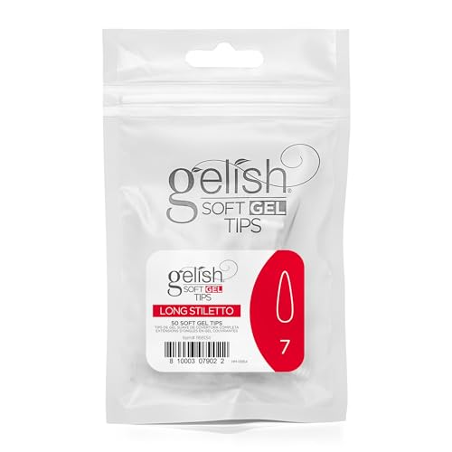 Gelish Soft Gel Tips, Long Stiletto Size 7, 50 ct. Refill