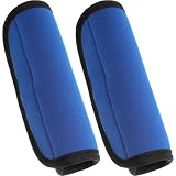 WRITWAA Fundas para Asas de Equipaje Flexibles 2 Piezas Azul, Cubiertas Protectoras para Tiradores de Maletas y Cochecitos, Envolturas Decorativas y Prácticas para Viajes y Aeropuerto