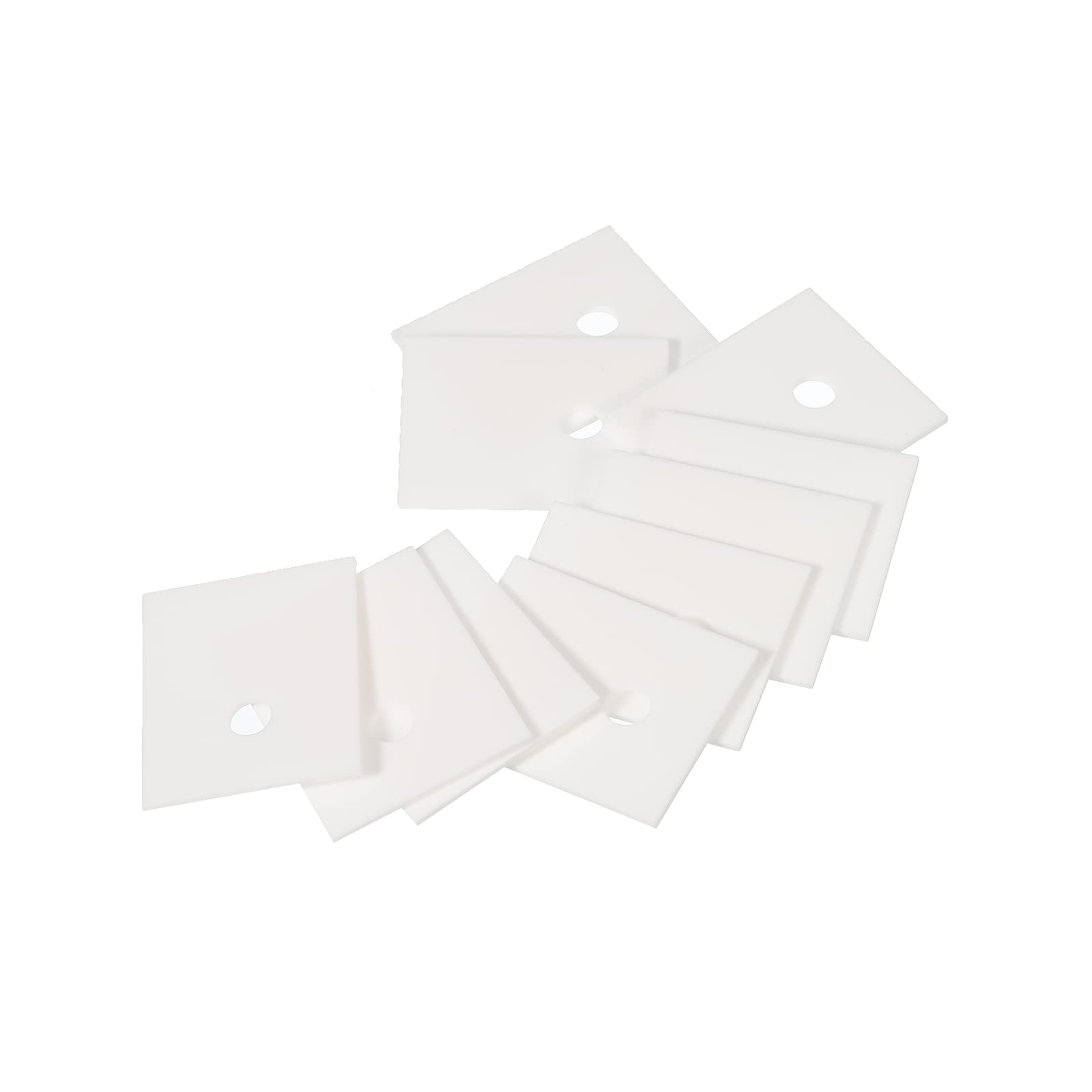 PATIKIL Allumina Ceramica Lastra Raffreddamento Imbottitura Isolante 50pz 7mm Foro Alta Durezza per MOS Transistor 25x20x1mm