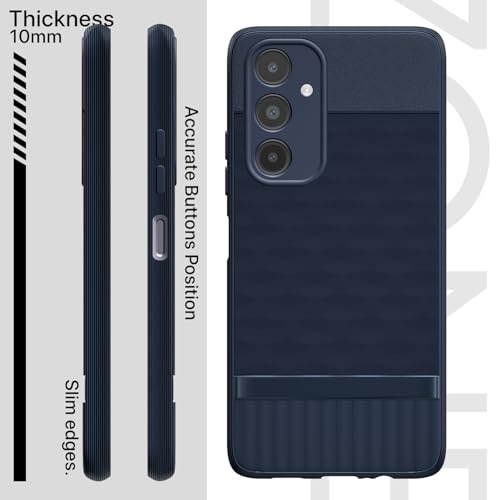 Image of Pikkme Back Cover for Samsung Galaxy A14 5G Camera Protection 3D Hexa Cube Design Silicone Protective Bumper Case (Blue)