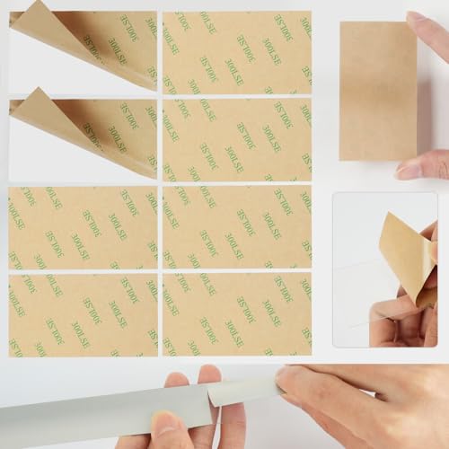 8 Pcs Vertical Blind Repair Tabs Clear Horizontal Blinds Replacement Slats Panels Self-Adhesive Blinds Replacement Fixers for Repair Damaged Blinds Blades (No String Hole, 2(W) x 3.5(L) Inches)
