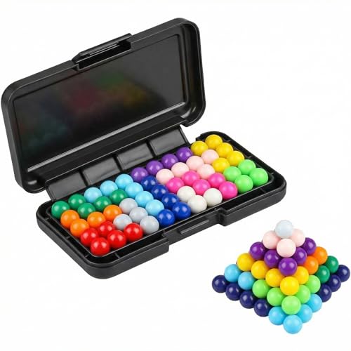 IQ Smart Games IQ Puzzle Set with 200 Challenges Logic Brain Teaser Game for Kids and Adults Smart Travel Puzzle for Ages 6 and Up Educational Toy for Stress Relief and Re