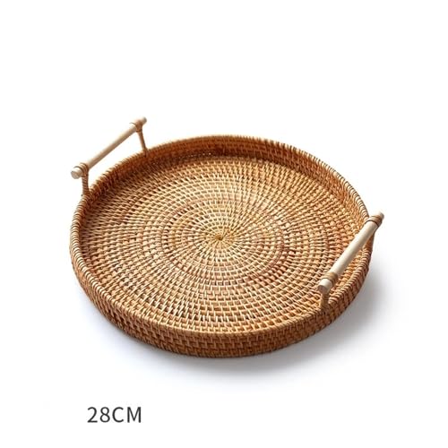 Plato de frutas de ratán natural para desayunos en la terraza y decoración 3