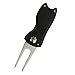 PINMEI Foldable Golf Divot Tool with Golf Ball Marker (black03)