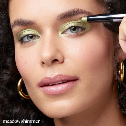 Image of Julep Eyeshadow 101 Cream-to-Powder Waterproof Shadow Stick - Meadow Shimmer - Long-Lasting, Crease-Proof, Earthy Green Shimmer Cream Eyeshadow with Built-in Smudger