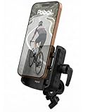 Pebel 自転車 スマホホルダー 【カメラを遮らない & 1秒ロック】 振動吸収 携帯ホルダー 片手操作 バイク スマホスタンド 360度回転 脱落防止 厚さ15mm対応 ロードバイク 原付 iPhone 17 16 15 14 13 Pro Max Plus/Android 4.7-7.2インチ 日本語説明書付き ブラック