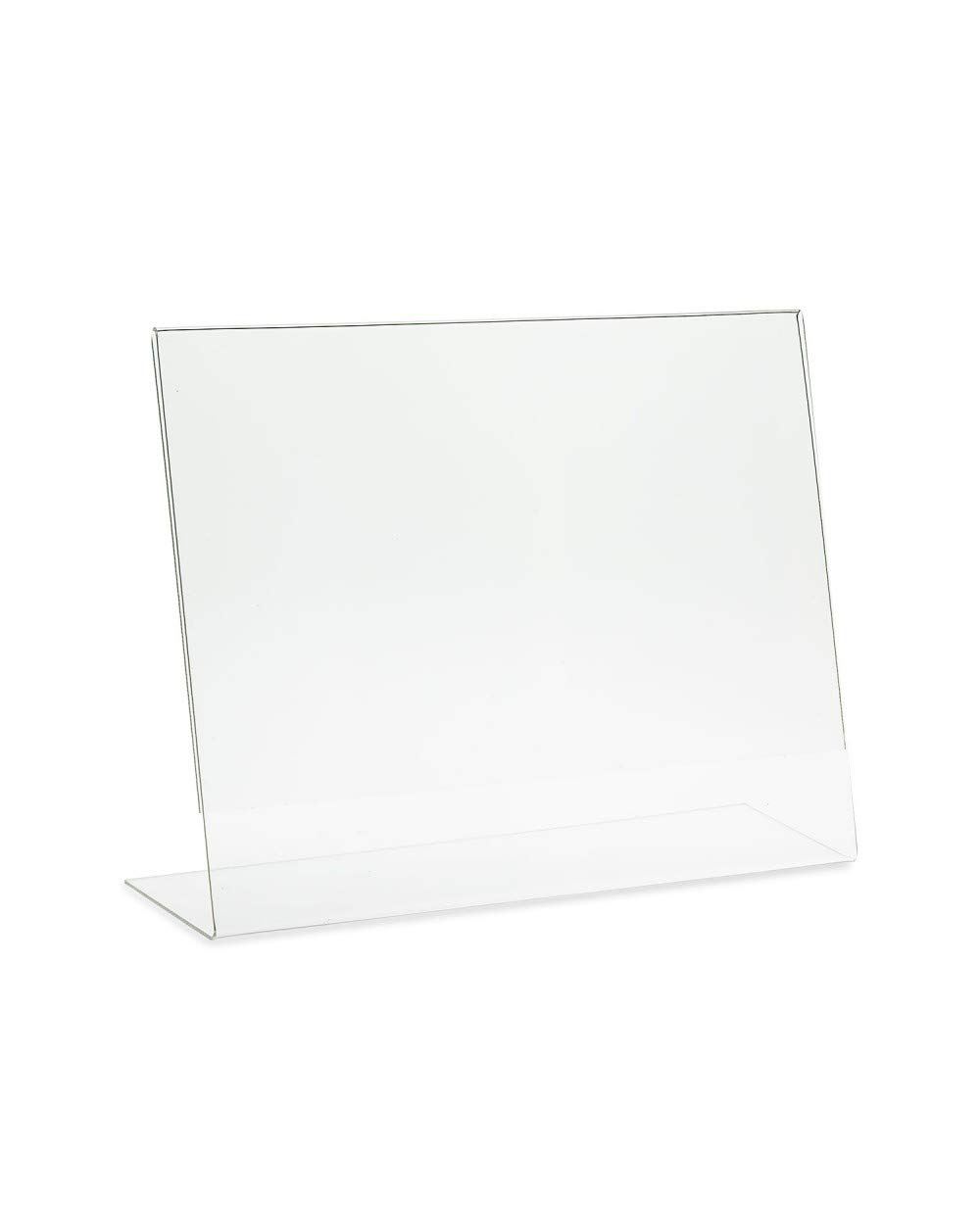 SourceOne Grande supporto del segno 14 x 11 inclinata sul retro Paesaggio Acrilico trasparente Segni (S1-1411-inclinazione)