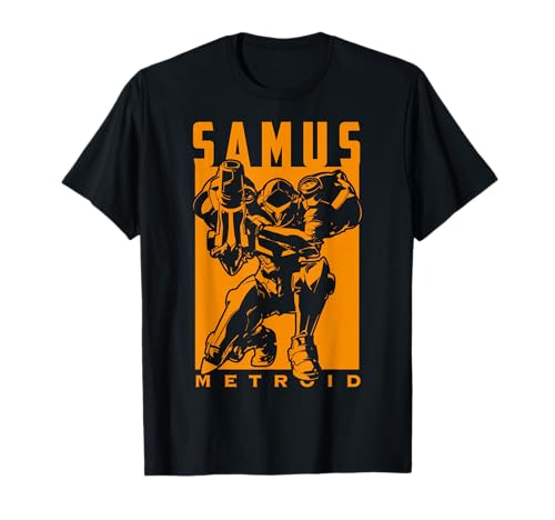 Nintendo Metroid Samus Returns Warrior Pose Graphic T-Shirt T-Shirt
