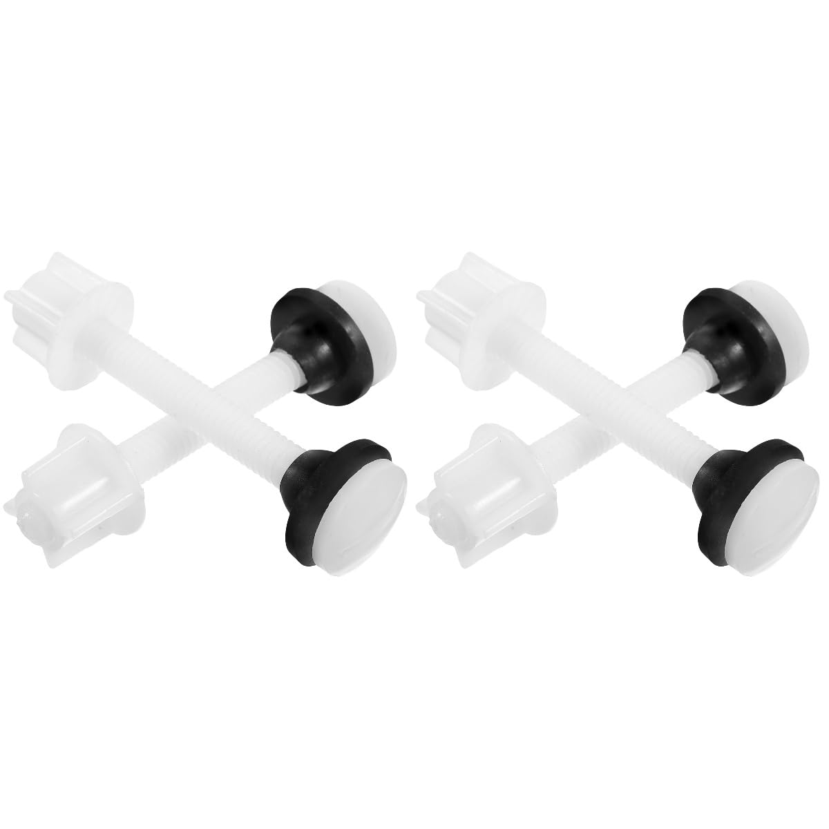 SHINEOFI 2sets Toilet Screw Toilet Seat Hinge Screws Bolts Toilet Seat Round For Replacement Toilet Seats Toilet Seal Abs 2pcs*2