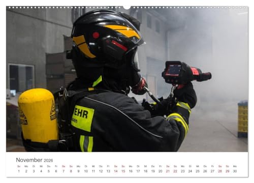 Calendrier 2026 pompiers grand format A2 horizontal cadeau idéal passionnés - 4