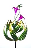 69 in 360 Swivel Hummingbird Tulips Outdoor Large Wind Sculpture Spinners Kinetic Garden Decoration.