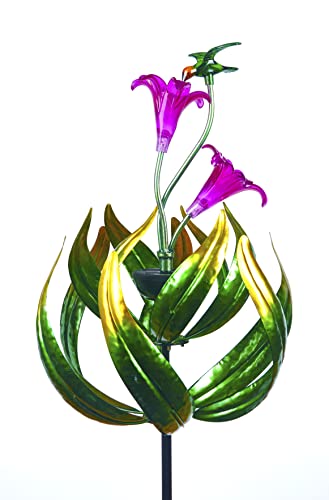 69 In 360 Swivel Hummingbird Tulips Outdoor Large Wind Sculpture Spinners Kinetic Garden Decoration.decor For Outside Garden Sculptures & Statues Metal Windmill Outdoor Solar Lanterns #TOP21