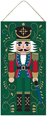 Craig Bachman Letrero de madera de 12 pulgadas cascanueces con espada decoración navideña  Cartel de madera del cascanueces de Navidad