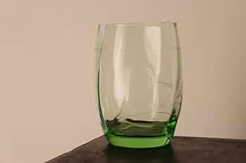 骨董　時代ガラス　希少　凌ぎグラス縞コップ　水飲みコップ　ウランガラス 骨董 時代ガラス 希少 凌ぎグラス縞コップ 水飲みコップ ウラン