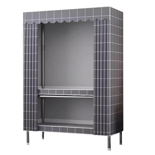 ZGSXQT Large Closets Closet All Steel Frame Wardrobe Closet for Bedroom Hanging Large Clothes Closet with Thicken Cloth Cover Portable Closet Space-Saving