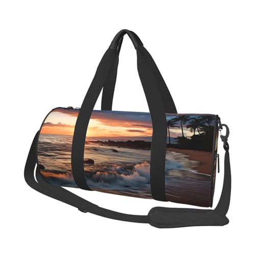 Beach Maui Sunset Sports Duffel Bag for Travel & Fitness