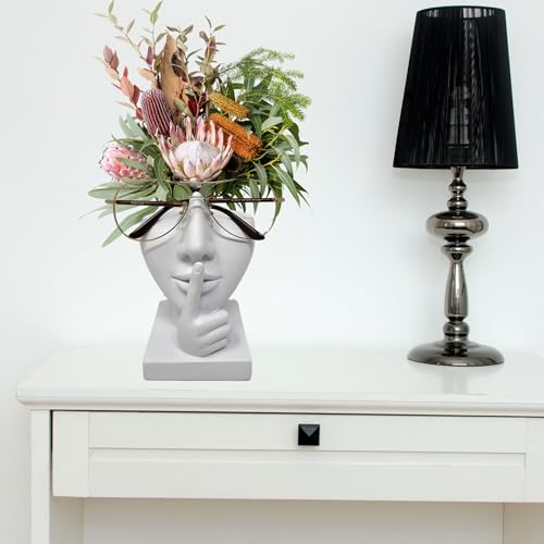 JewelryNanny Artsy Face Eyeglass Holder and Display Stand (Keep Silent Planter) - Thumbnail 2
