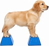 Professional Dog Stacking Blocks for Large Breed Conformation Training - Set of 4 with Non-Slip Treads (White)