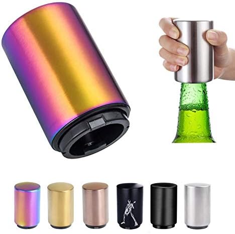Push Down Bottle Opener,Magnetic Bottle Openers,Beer Bottle Openers for Men Automatic Bottle Opener,Beer Bottle Cap Opener Tool,Kitchen Gadgets Novelty Unique Gifts for Men