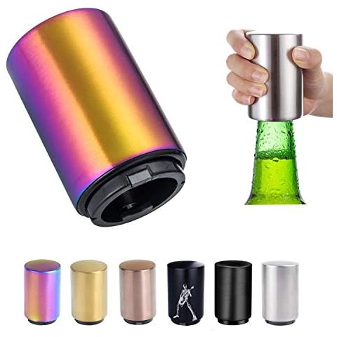 Push Down Bottle Opener,Magnetic Beer Bottle Opener,Press Down Automatic Bottle Opener,Magnet Beer Cola Soda Crown Cap Top Bottle Opener Tool Kitchen Gadgets Accessories Christmas Gifts for Men Cover