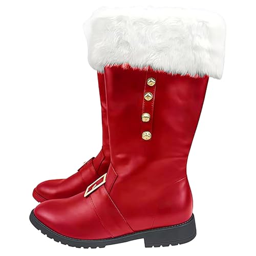 Generisch Zapatos de hombre con pompón, zapatos de algodón de alta calidad, zapatos de algodón, zapatos de algodón para hombre, rojo, 38 EU
