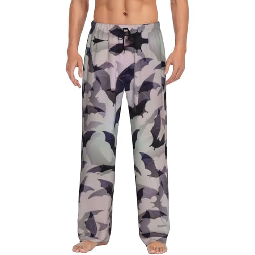 Pantalon pyjama chauve-souris homme respirant, idéal pour vos soirées cocooning d'Halloween
