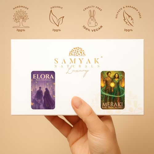 Image of Solid Perfume Unisex Duo - Elora & Meraki | 10g x 2 (20g Total) | Long-Lasting Alcohol-Free Solid Perfume Balm | Musk & Spicy Amber Fragrance | Pocket Travel Perfume for Men & Women