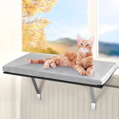 HEVOL Cat Window Perch, Cat Wall Mounted Shelf Bed for Window Sill, Cat