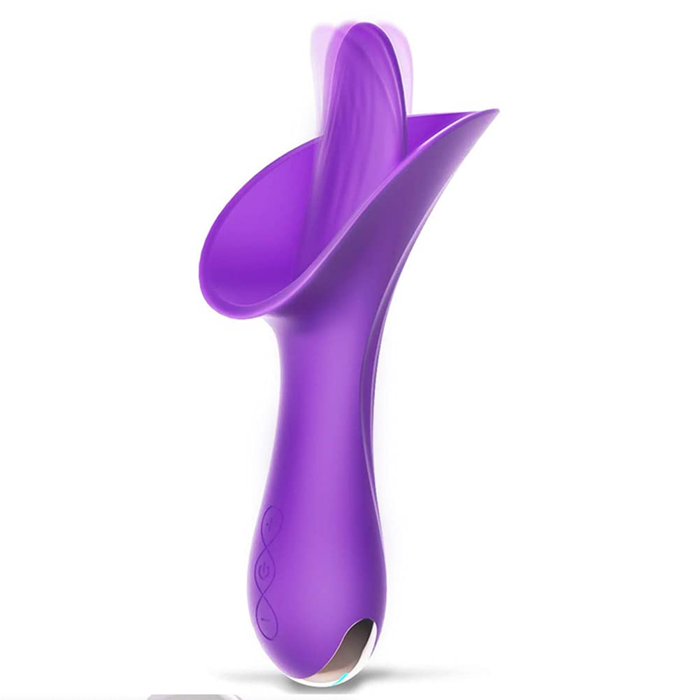 Vibrador para el punto G con vibrador para la lengua, vibrador silencioso y potente, para la lengua femenina, masajear el punto G, juguete sexual y estimular los pezones