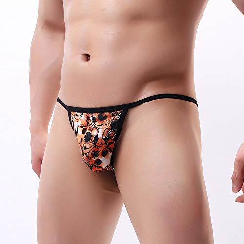 Swbreety Men's Sexy G-String Low Raise T-Back Thong Skull Print Underwear3